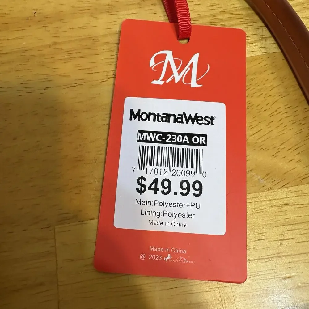 Montana West Purse Carry Tote Handbag Zip Orange‎ F5